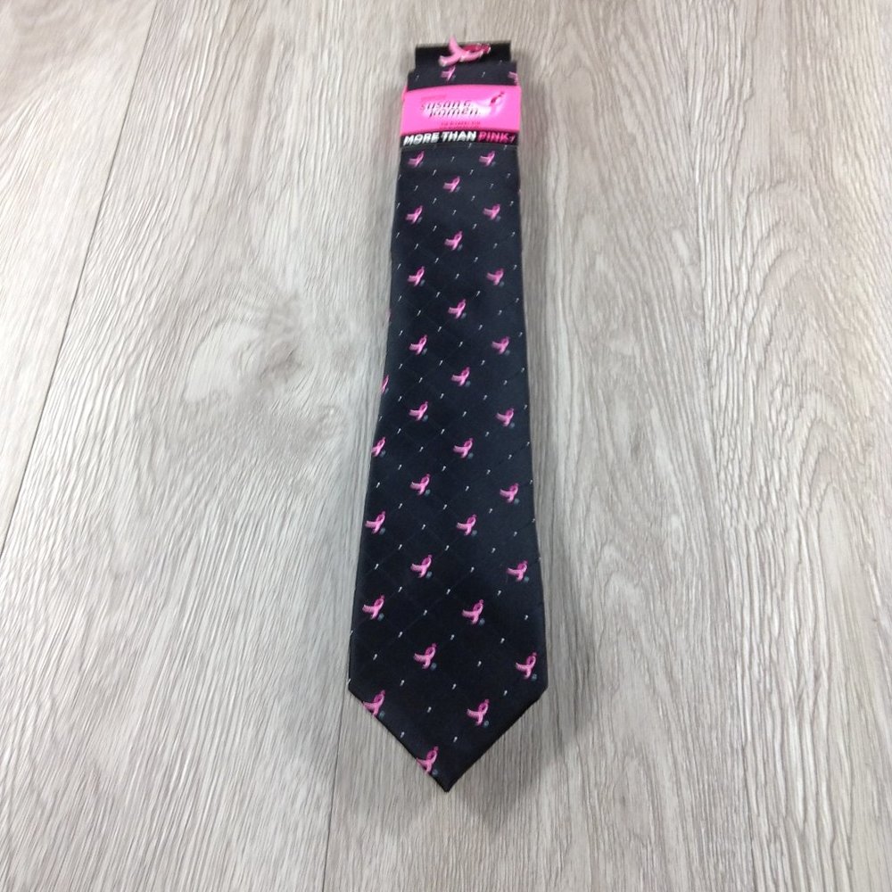 Susan G Komen Black Diamond Breast Cancer Pin Tie